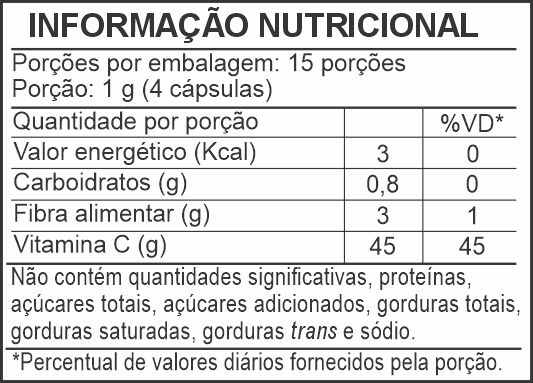 Informação Nutricional - ALCACHOFRA